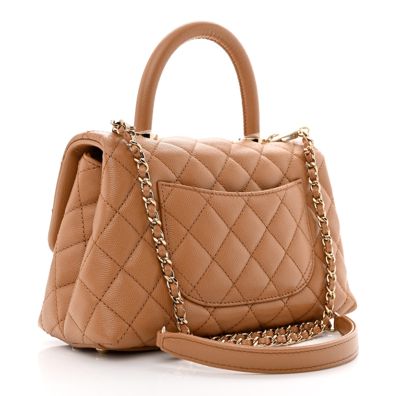 Chanel Caviar Quilted Mini Coco Handle Flap Brown 3 of 10