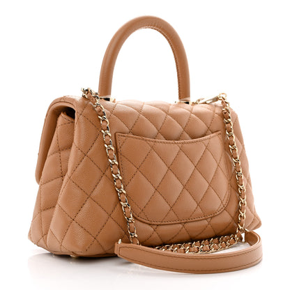 Chanel Caviar Quilted Mini Coco Handle Flap Brown 3 of 10