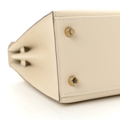 Hermes Epsom Kelly Sellier 25 Craie 9 of 11
