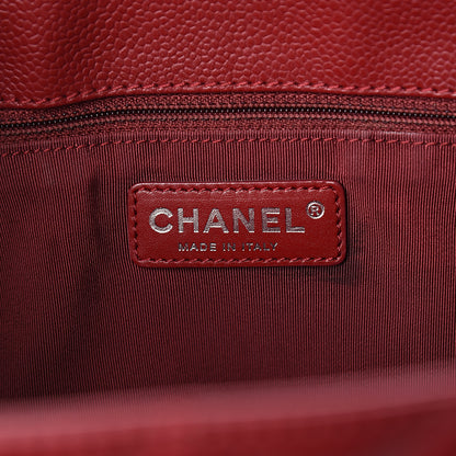 Chanel Caviar Quilted Grand Shopping Tote GST Red 5 of 14