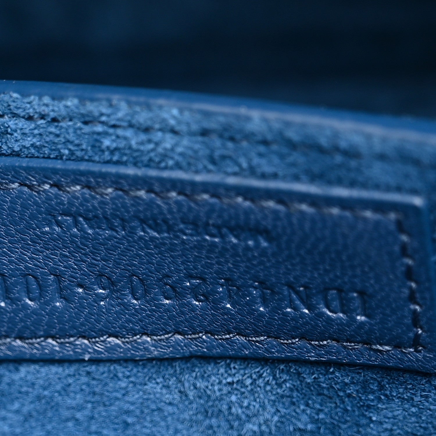 Saint Laurent Calfskin Crocodile Embossed Medium Monogram Sunset Navy 7 of 12