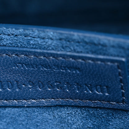 Saint Laurent Calfskin Crocodile Embossed Medium Monogram Sunset Navy 7 of 12