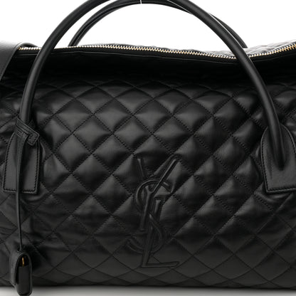 Saint Laurent Calfskin Quilted ES Giant Travel Bag Black 8 of 13