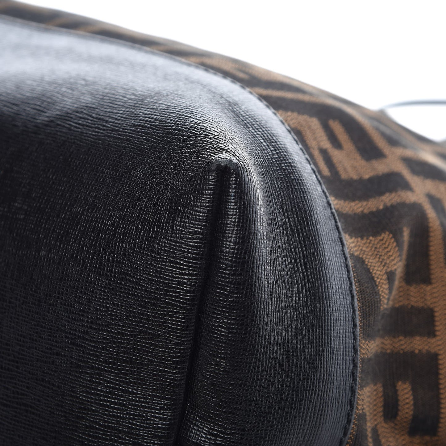 Zucca Vitello Elite Medium Roll Tote Tobacco Black