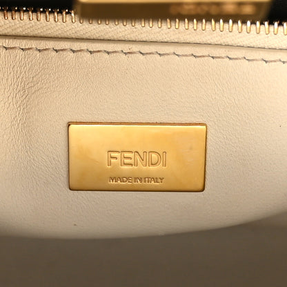 Fendi Glazed Fabric Nappa FF Disco Girls Inlay Mini Peekaboo Iconic Satchel Bianco Perla Multicolor 7 of 10