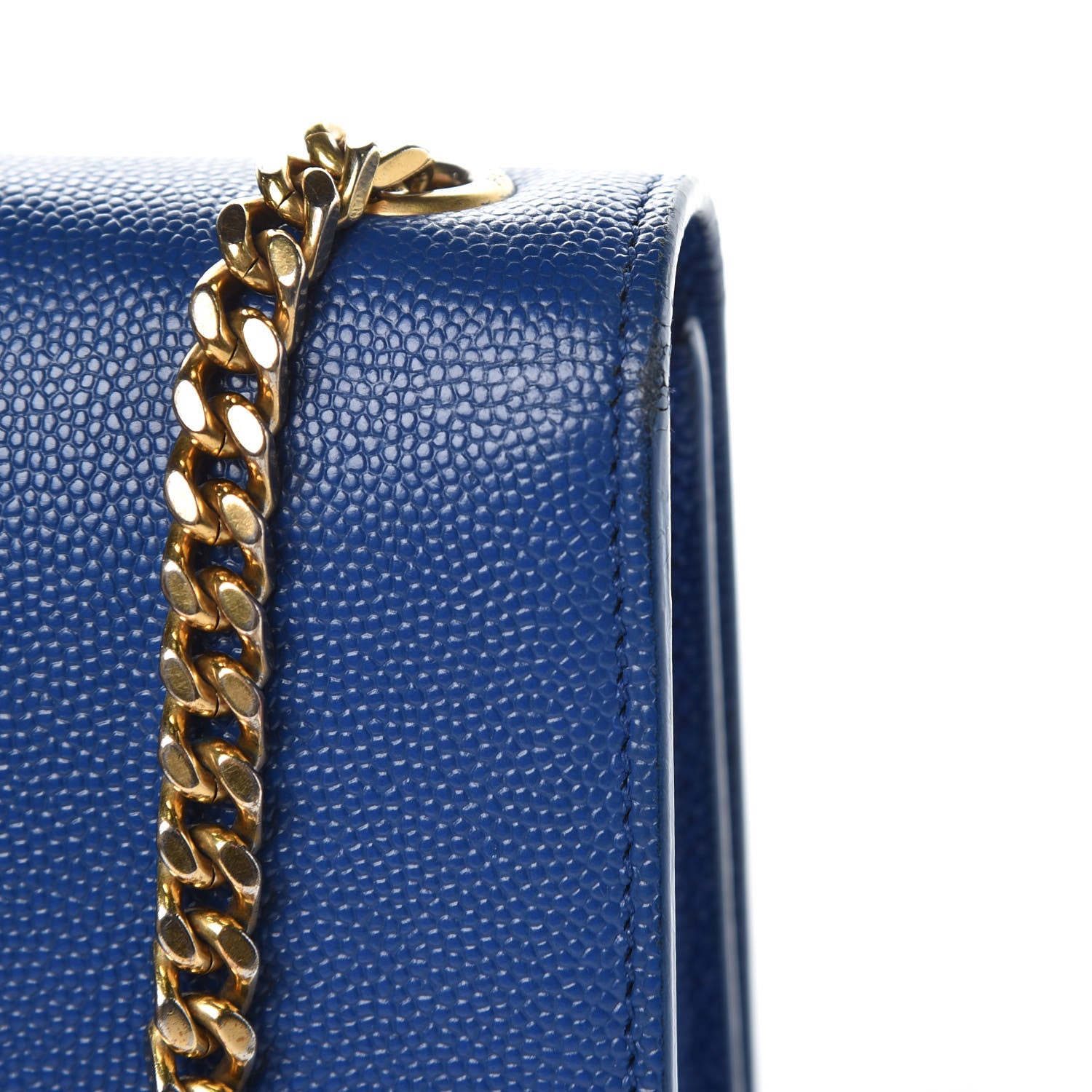 Saint Laurent Grain De Poudre Small Classic Monogram Kate Satchel Royal Blue 14 of 16