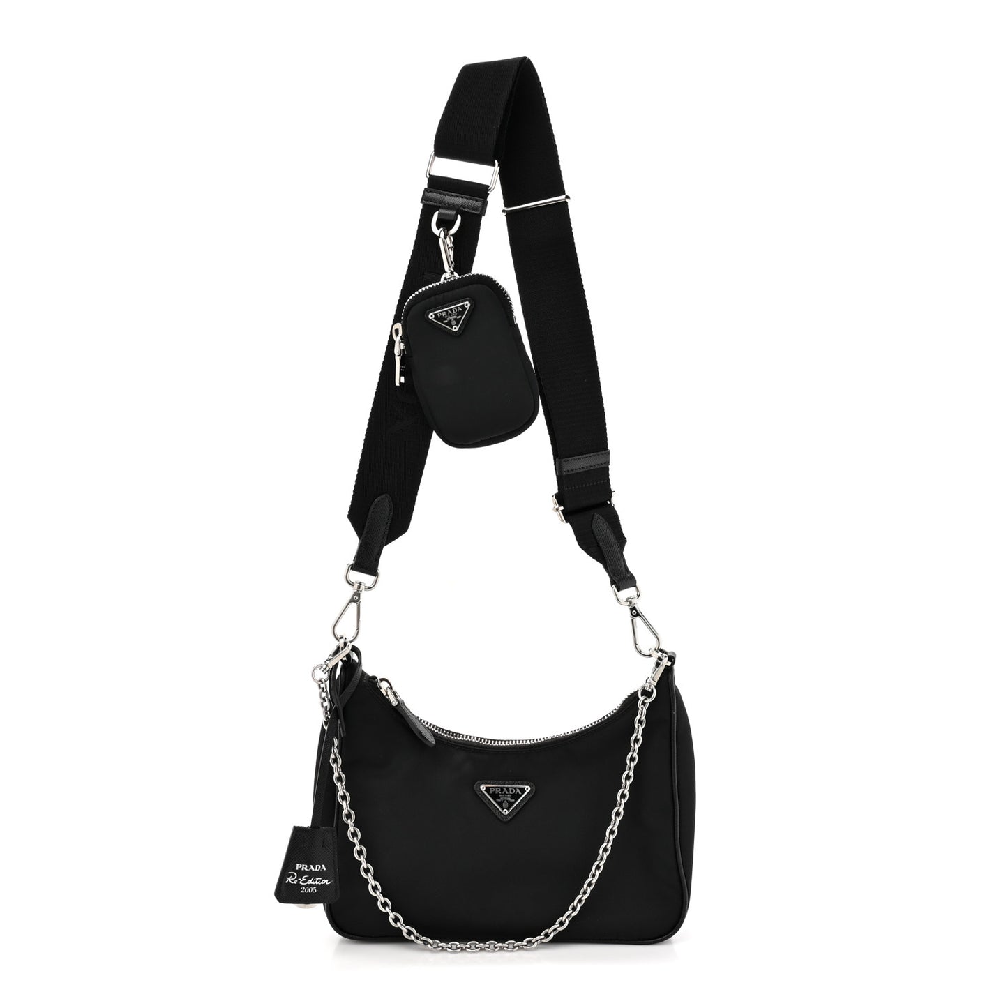 Nylon Re-Edition 2005 Shoulder Bag Black