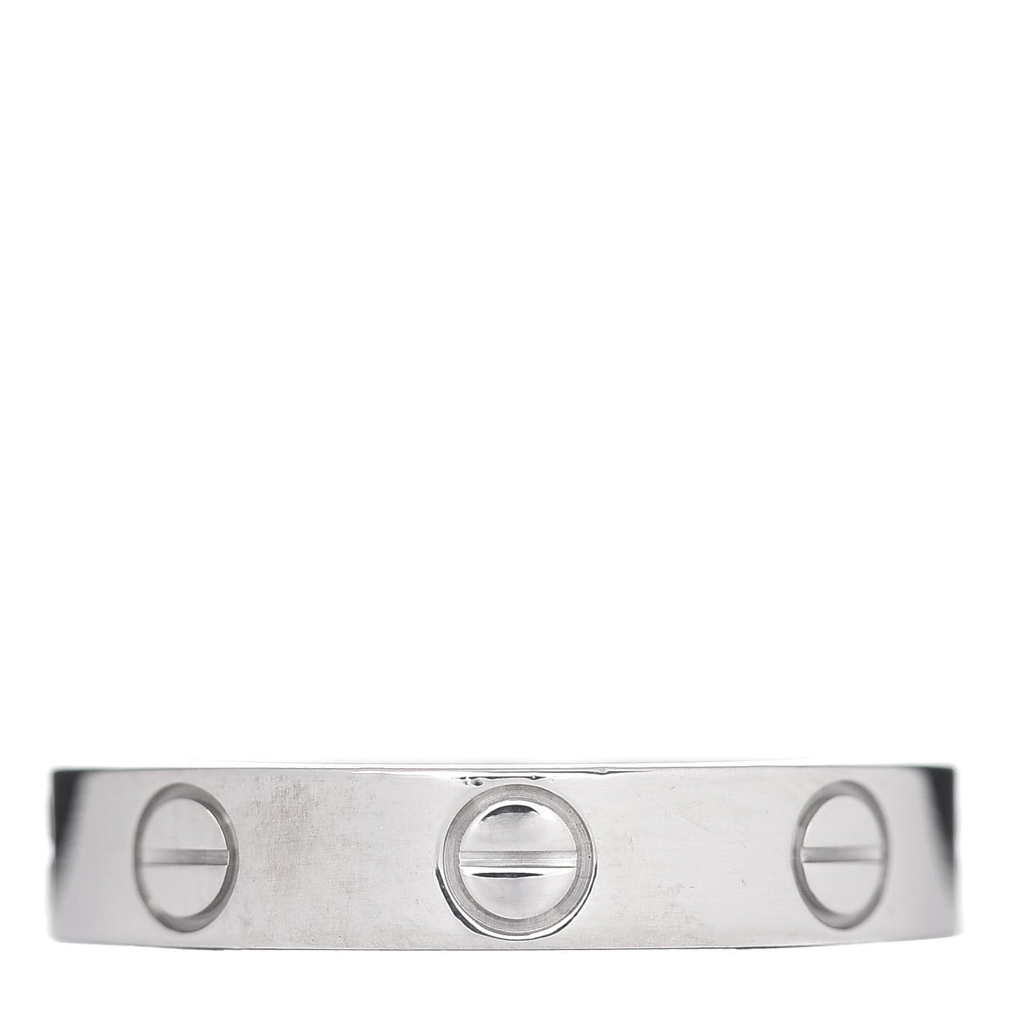 18K White Gold 3.5mm LOVE Wedding Band Ring 49 4.75
