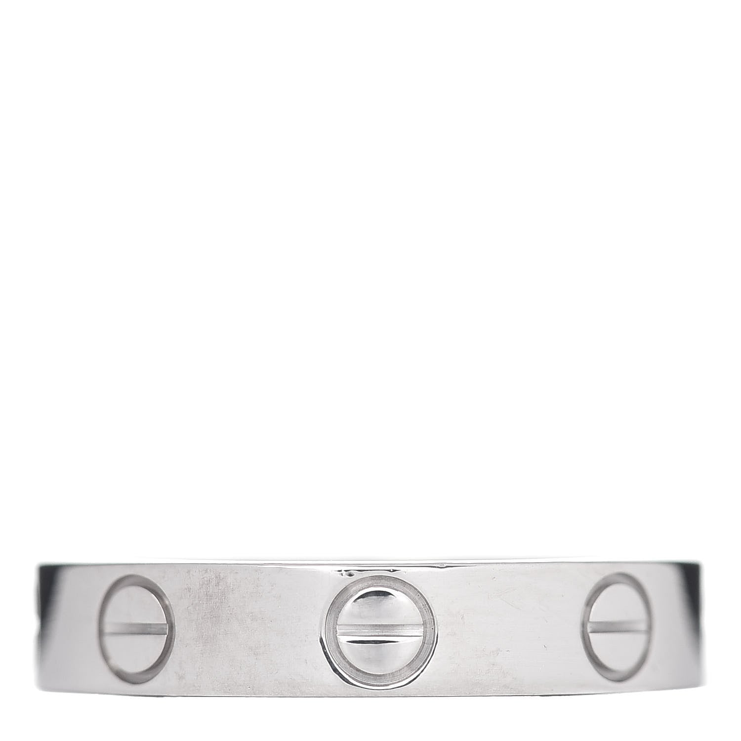 Cartier 18K White Gold 3.5mm LOVE Wedding Band Ring 49 4.75 3 of 4