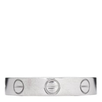 Cartier 18K White Gold 3.5mm LOVE Wedding Band Ring 49 4.75 3 of 4