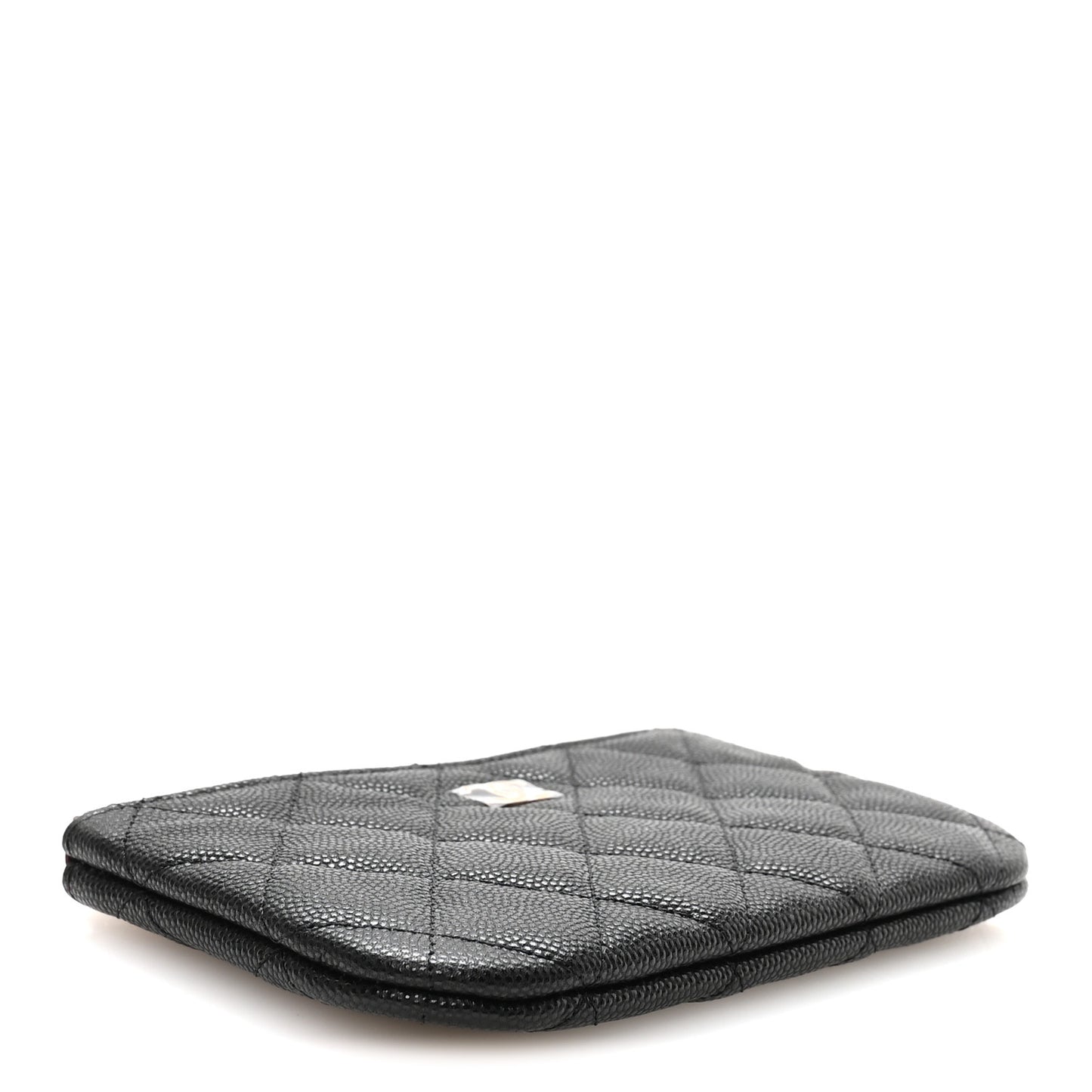 Caviar Quilted Small Cosmetic Case Black