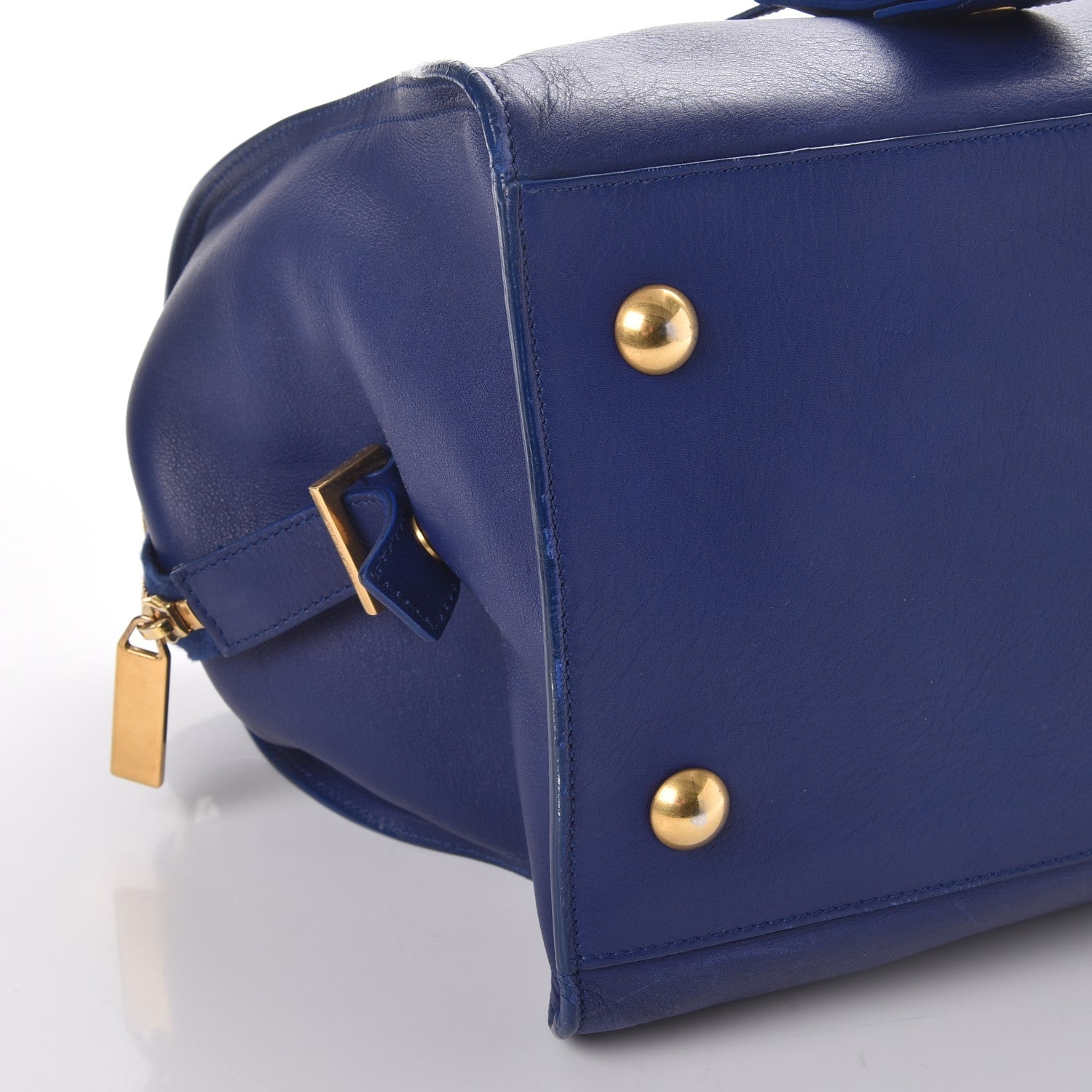 Saint Laurent Calfskin Medium Classic Y Cabas Navy 10 of 11