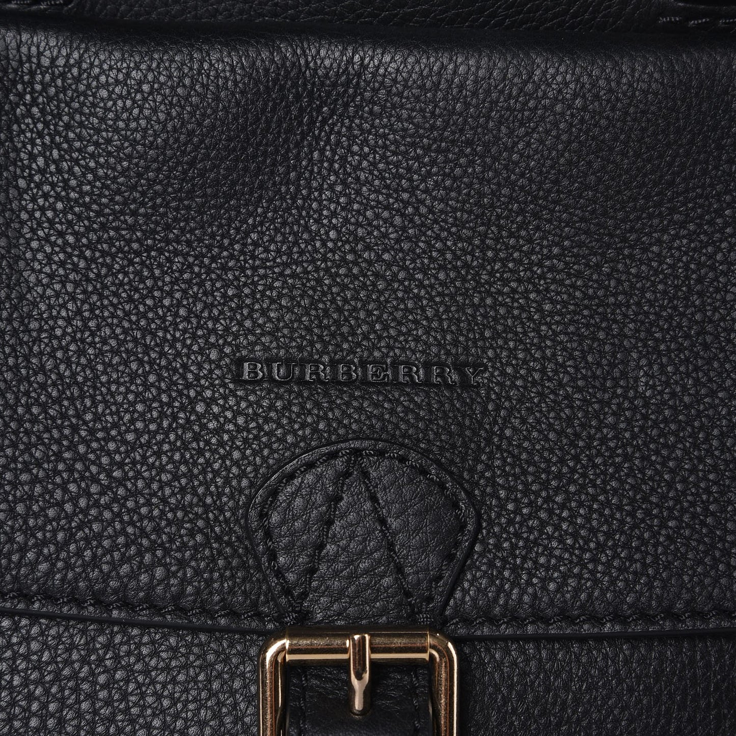 Mega Check Grained Calfskin Medium Harcourt Satchel Black