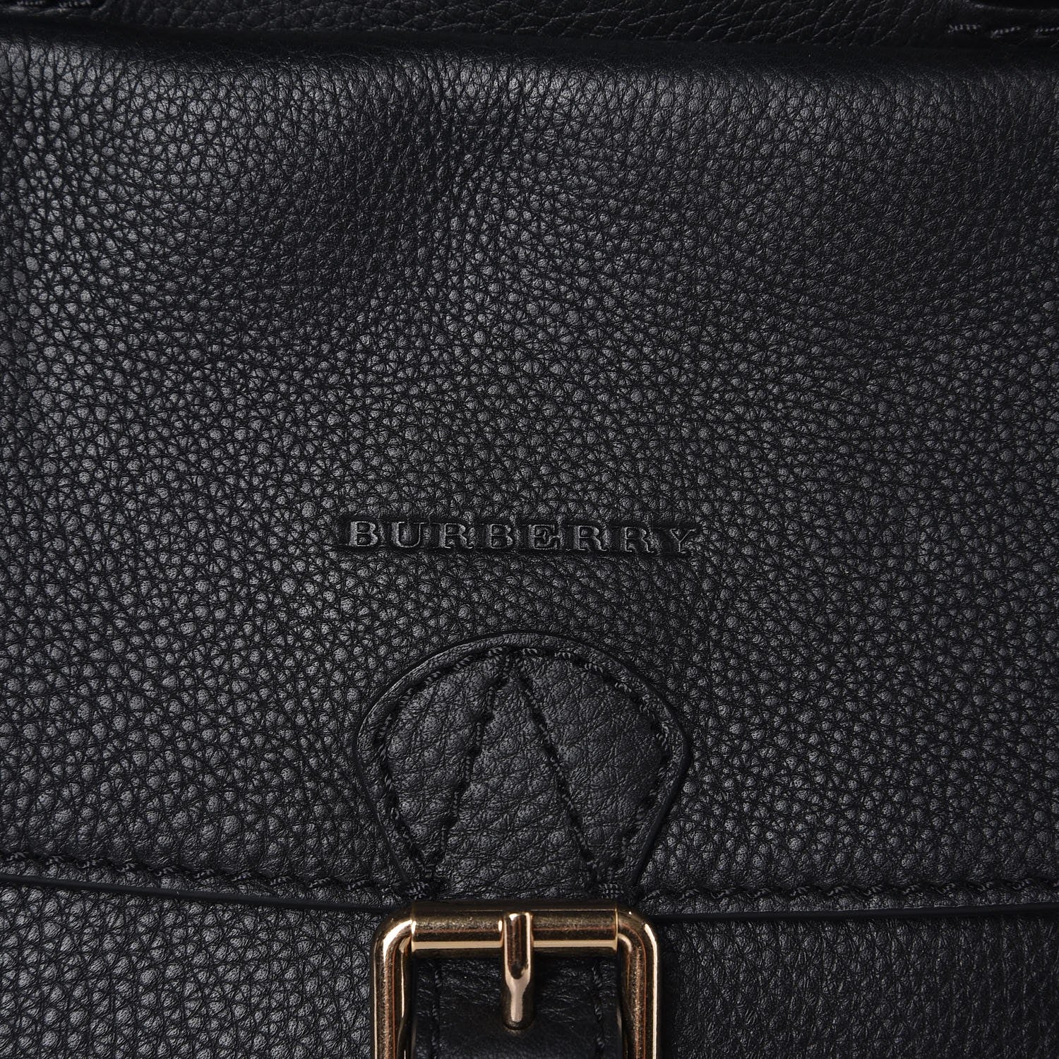 Burberry Mega Check Grained Calfskin Medium Harcourt Satchel Black 12 of 12