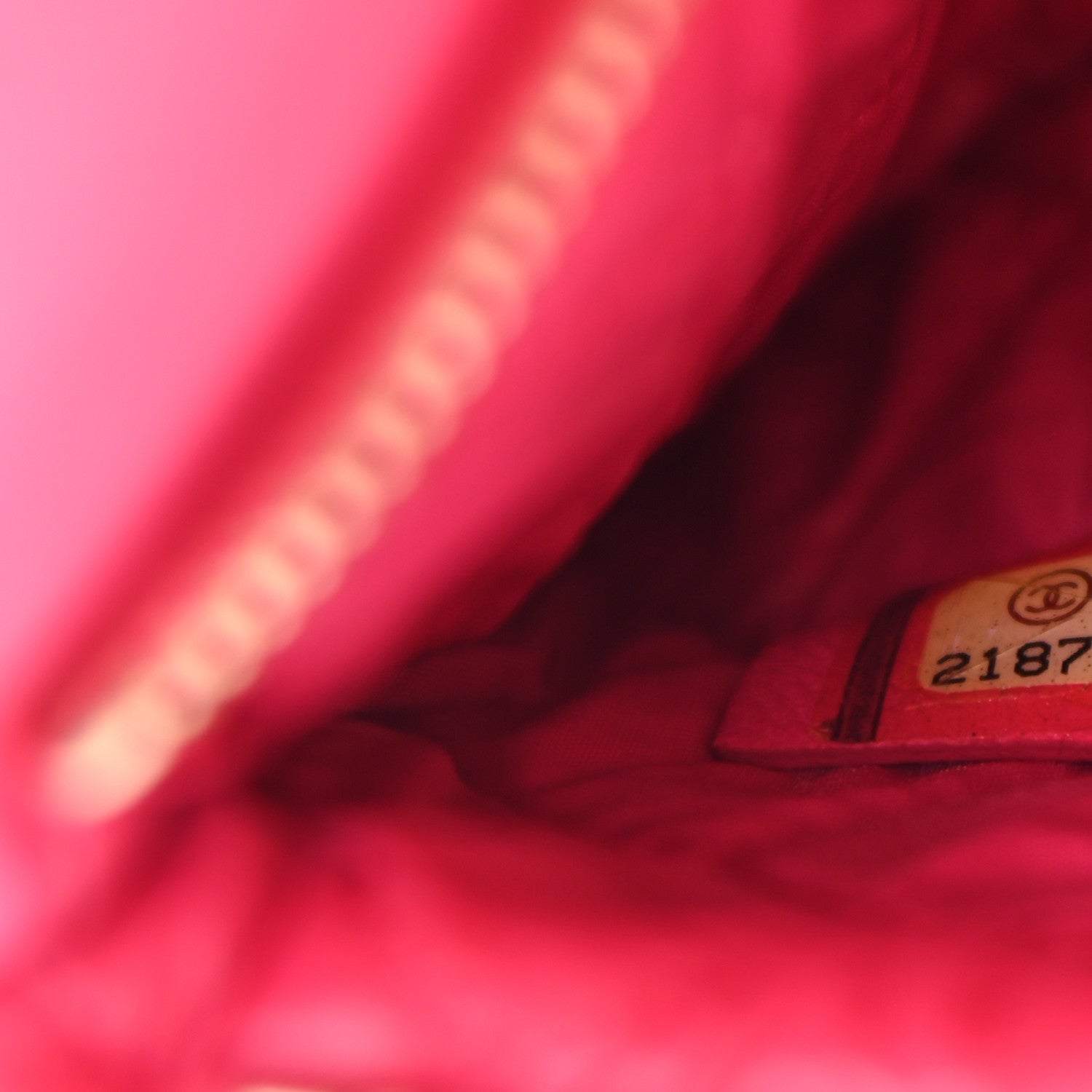 Chanel Lambskin Quilted Beauty CC Boy Clutch Fuchsia 6 of 6