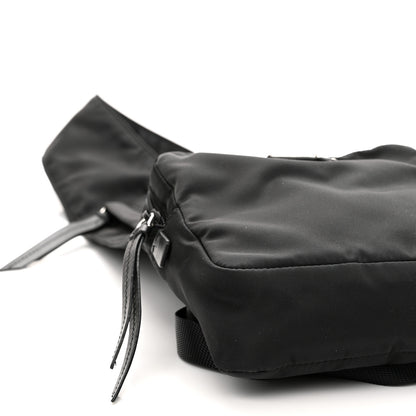 Prada Re-Nylon Logo Plaque Sling Backpack Black 7 of 8