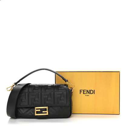 Fendi Nappa FF 1974 Embossed Baguette Black 11 of 11