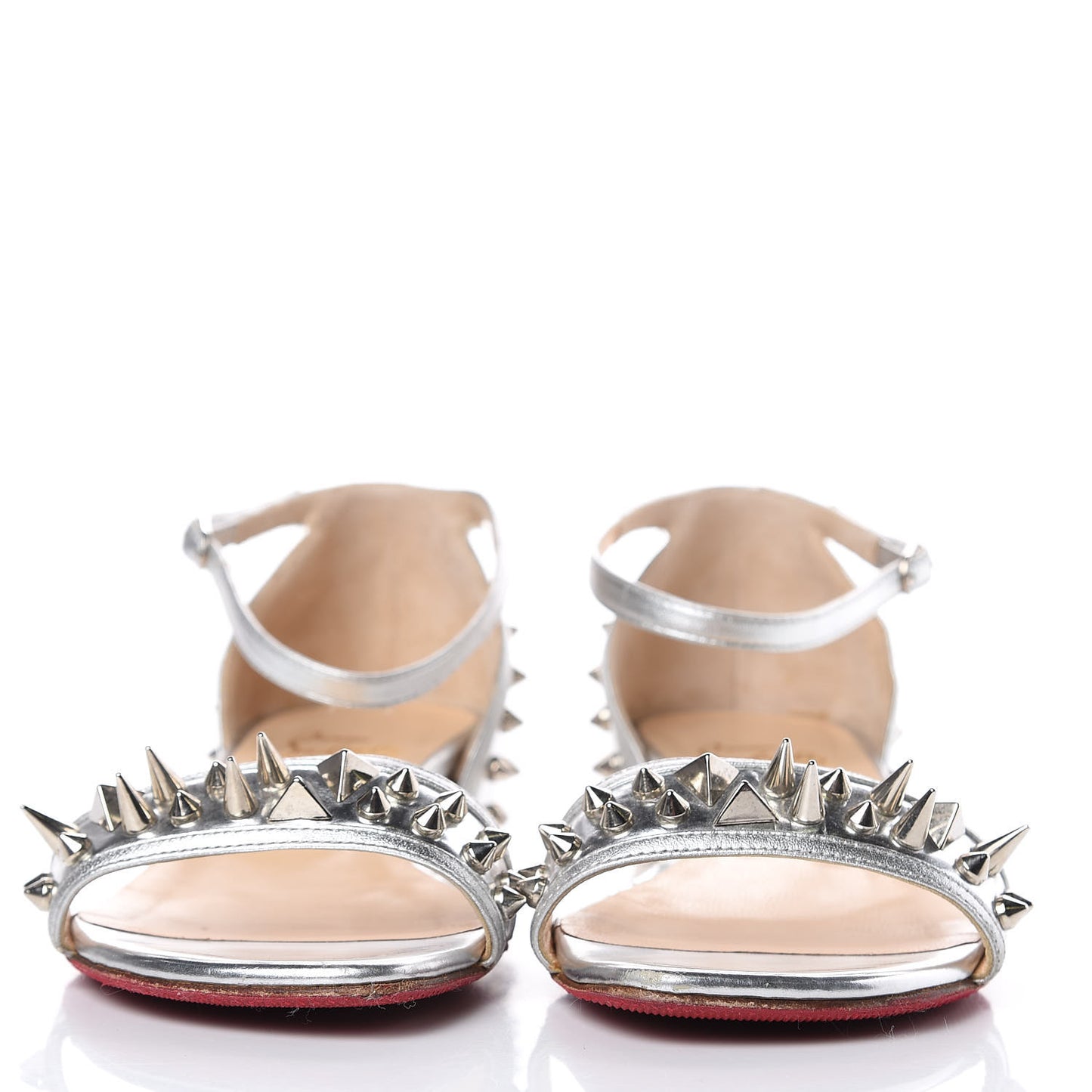 Metallic Druide Spiked Sandals 37 Silver
