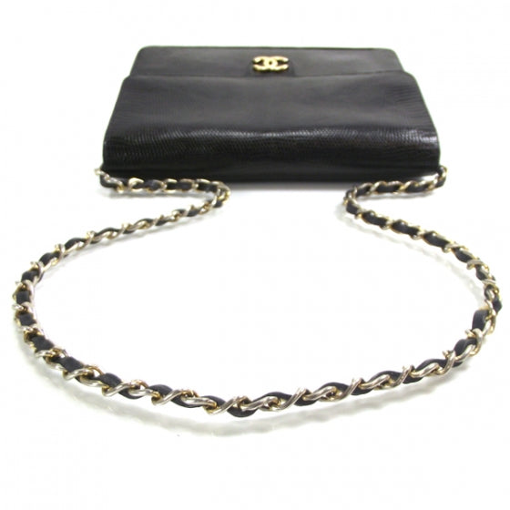 Lizard Evening Bag Black