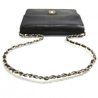 Chanel Lizard Evening Bag Black 5 of 12