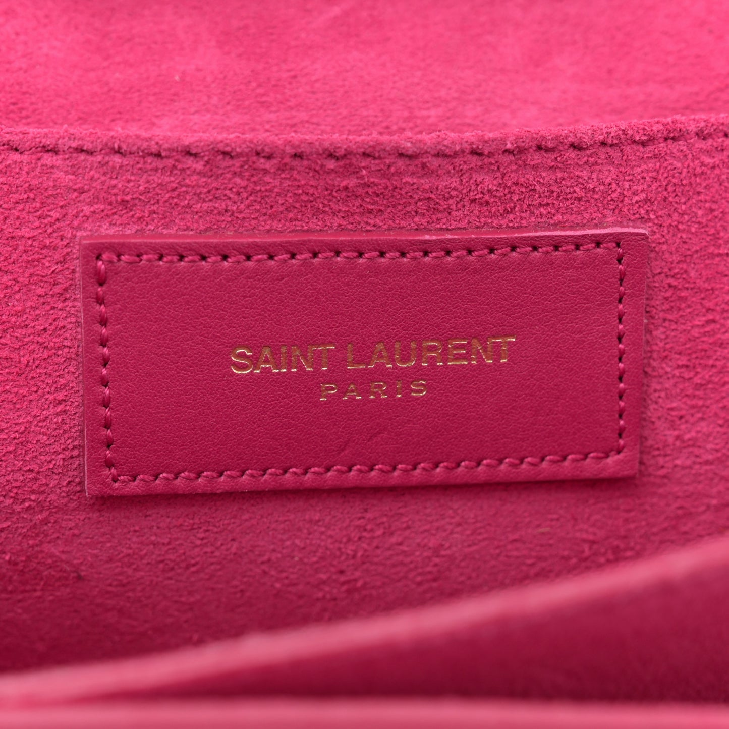 Calfskin Small Classic Y Satchel Fuchsia