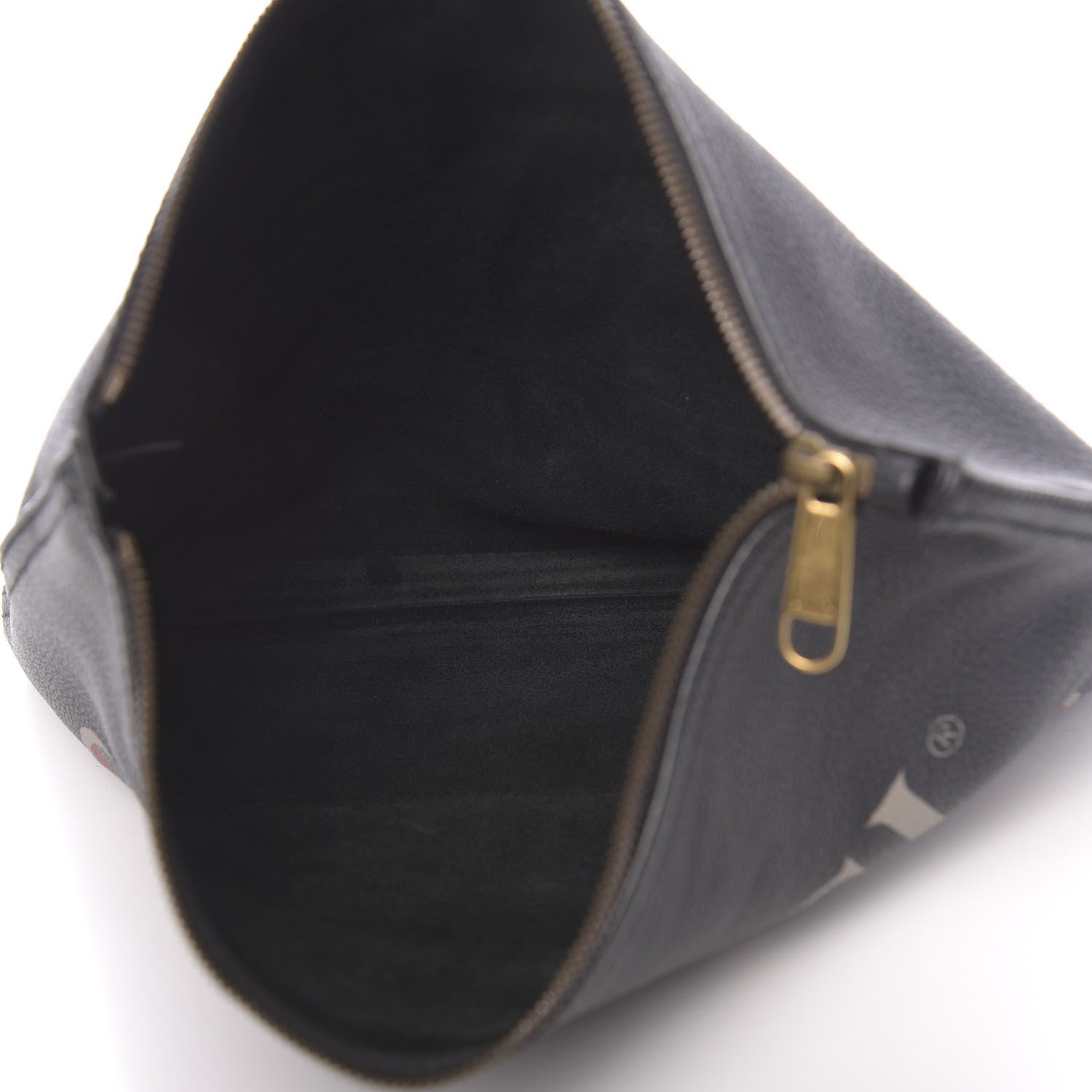 Gucci Pebbled Calfskin Medium Logo Portfolio Clutch Black 5 of 11