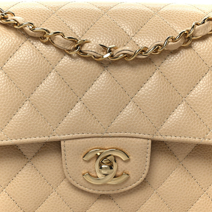 Chanel Caviar Quilted Small Double Flap Beige 9 of 11