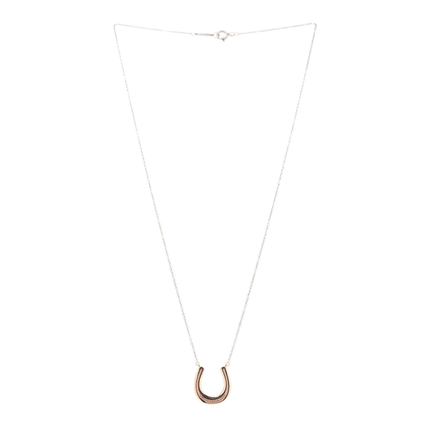 Sterling Silver Rubedo 1837 Horseshoe Pendant Necklace