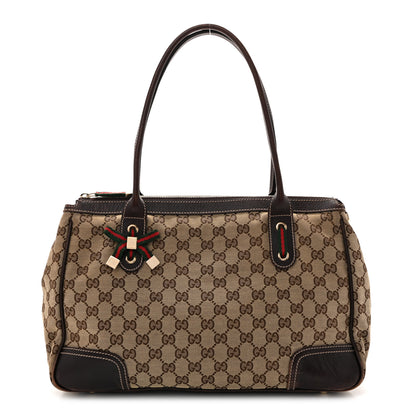 Gucci Monogram Medium Princy Tote Dark Brown 1 of 17