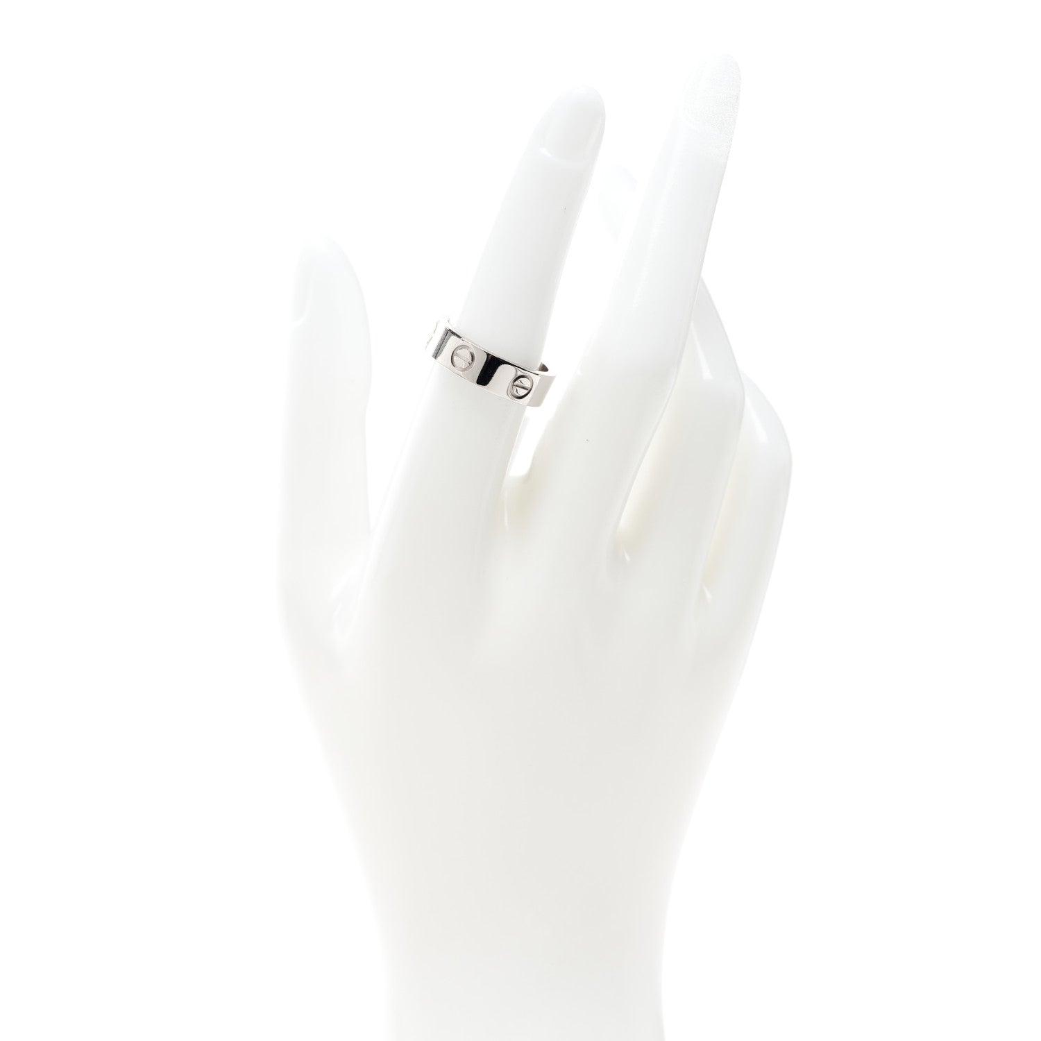 Cartier 18K White Gold 5.5mm LOVE Ring 53 6.25 4 of 10