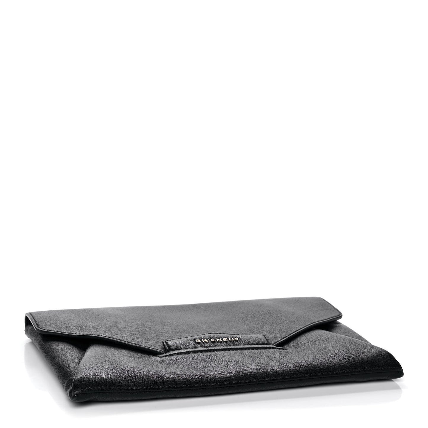 Sugar Goatskin Medium Antigona Envelope Clutch Black