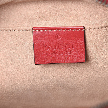 Gucci Calfskin Matelasse Small GG Marmont Chain Shoulder Bag Hibiscus Red 6 of 10