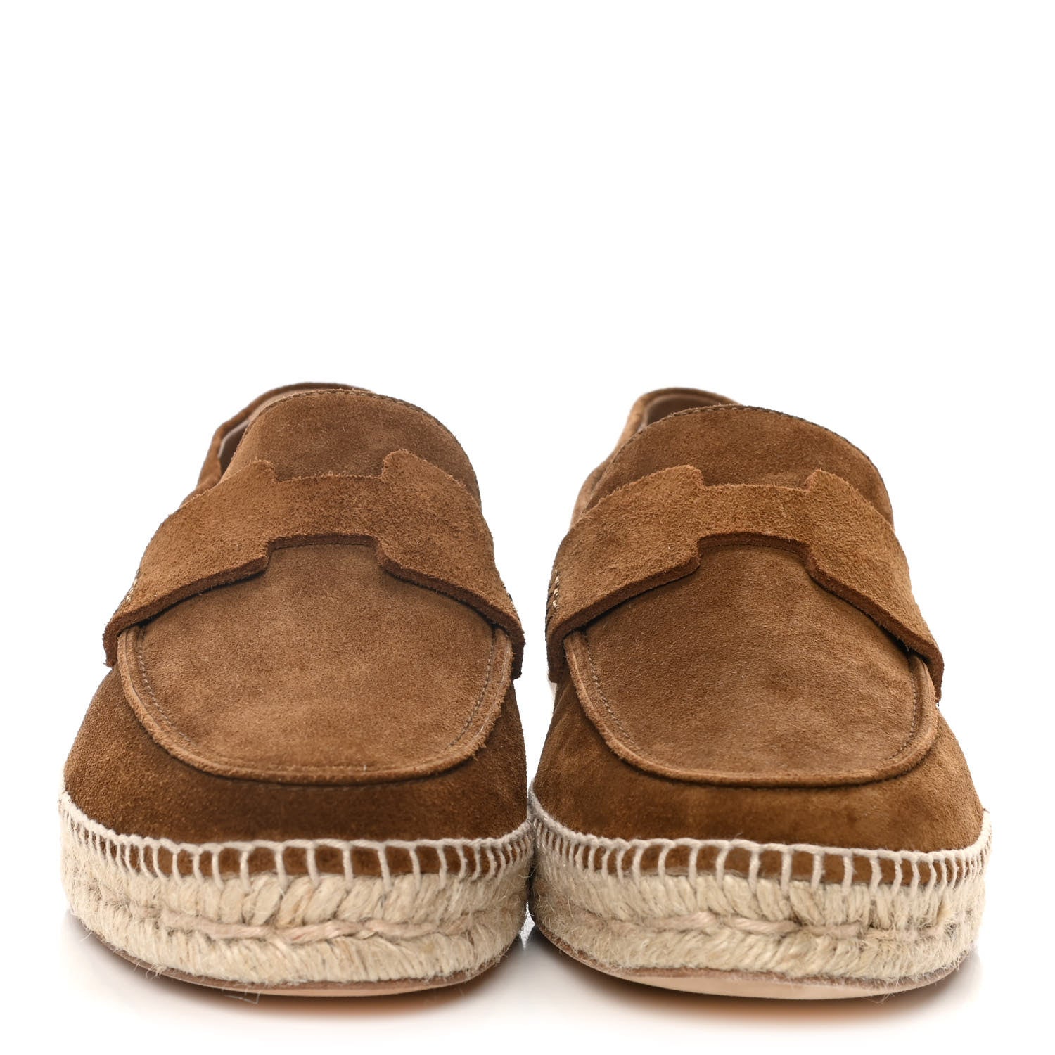 Hermes Suede Calfskin Womens Trip Espadrilles 40 Brun Fume 2 of 9