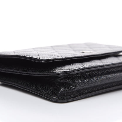 Chanel Caviar Quilted Wallet On Chain WOC Black 9 of 12