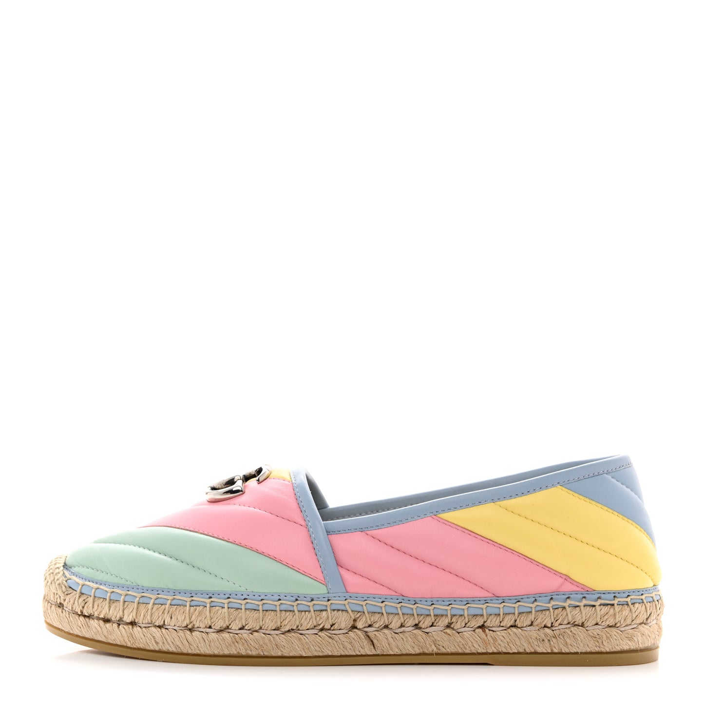 Nappa Matelasse Diagonal GG Marmont Espadrilles 39 Multicolor Pastel