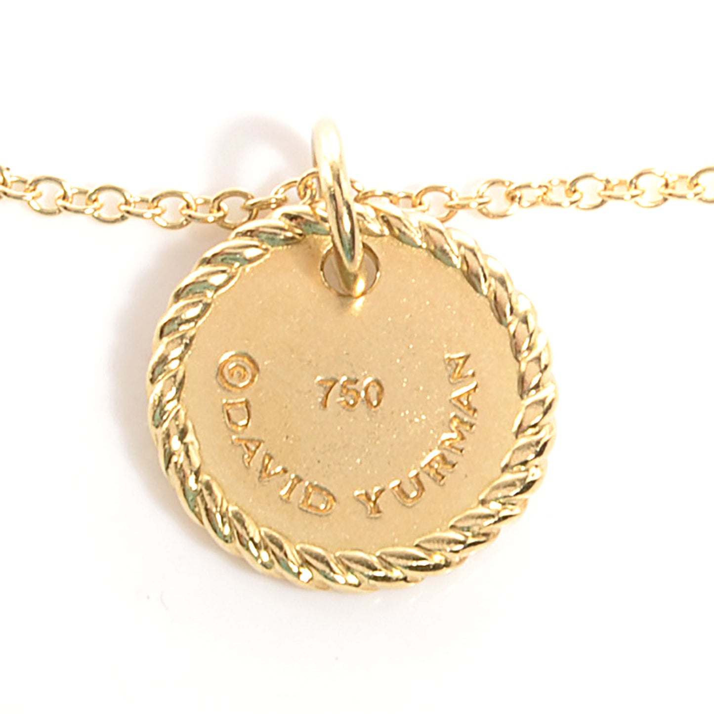 18K Yellow Gold Diamond Initial K Charm Pendant Necklace