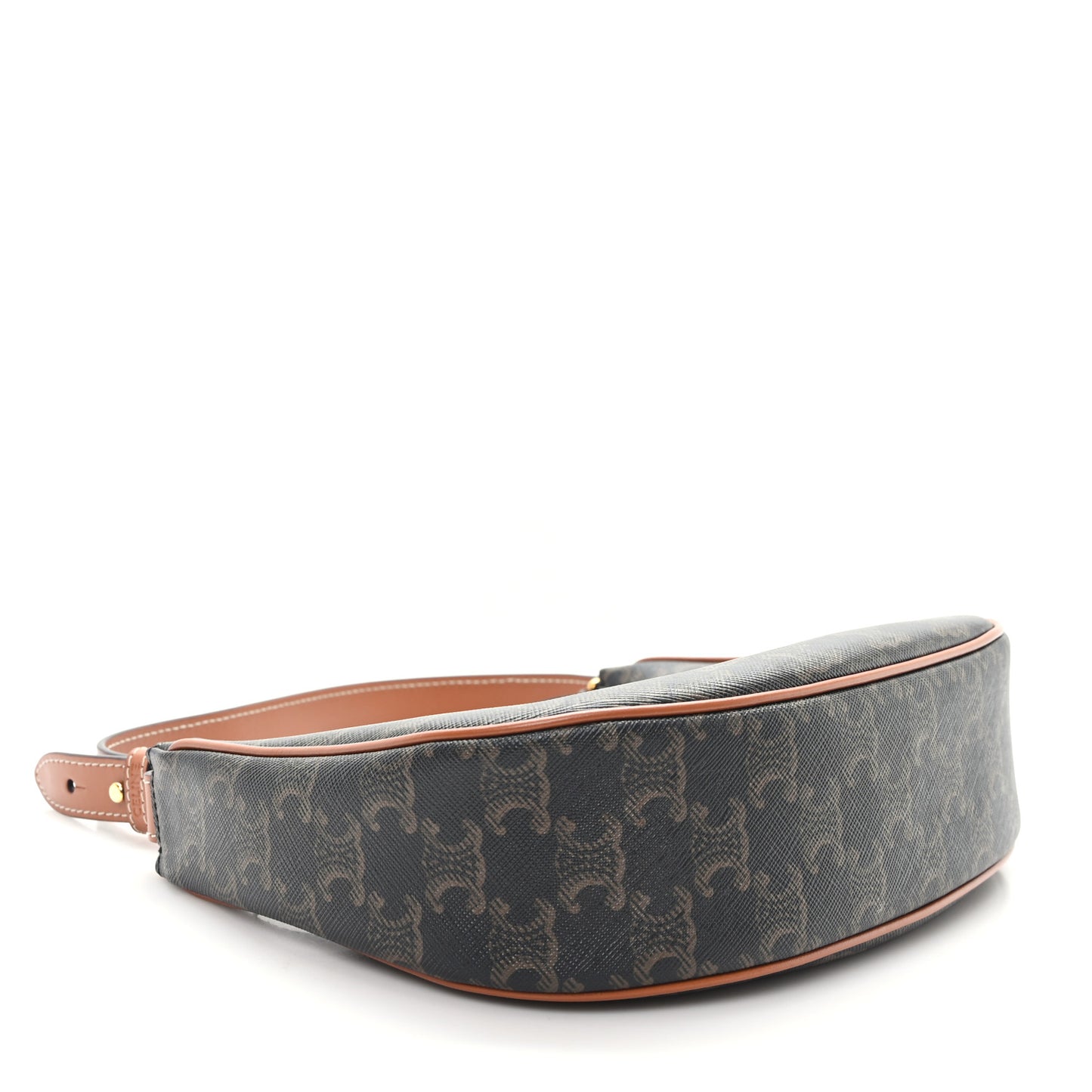 Triomphe Canvas Calfskin Ava Shoulder Bag Tan