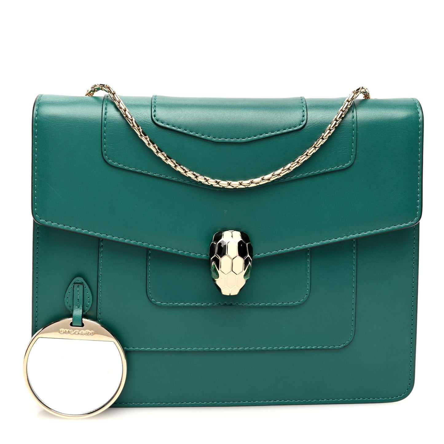 Calfskin Serpenti Forever Crossbody Bag Emerald Green