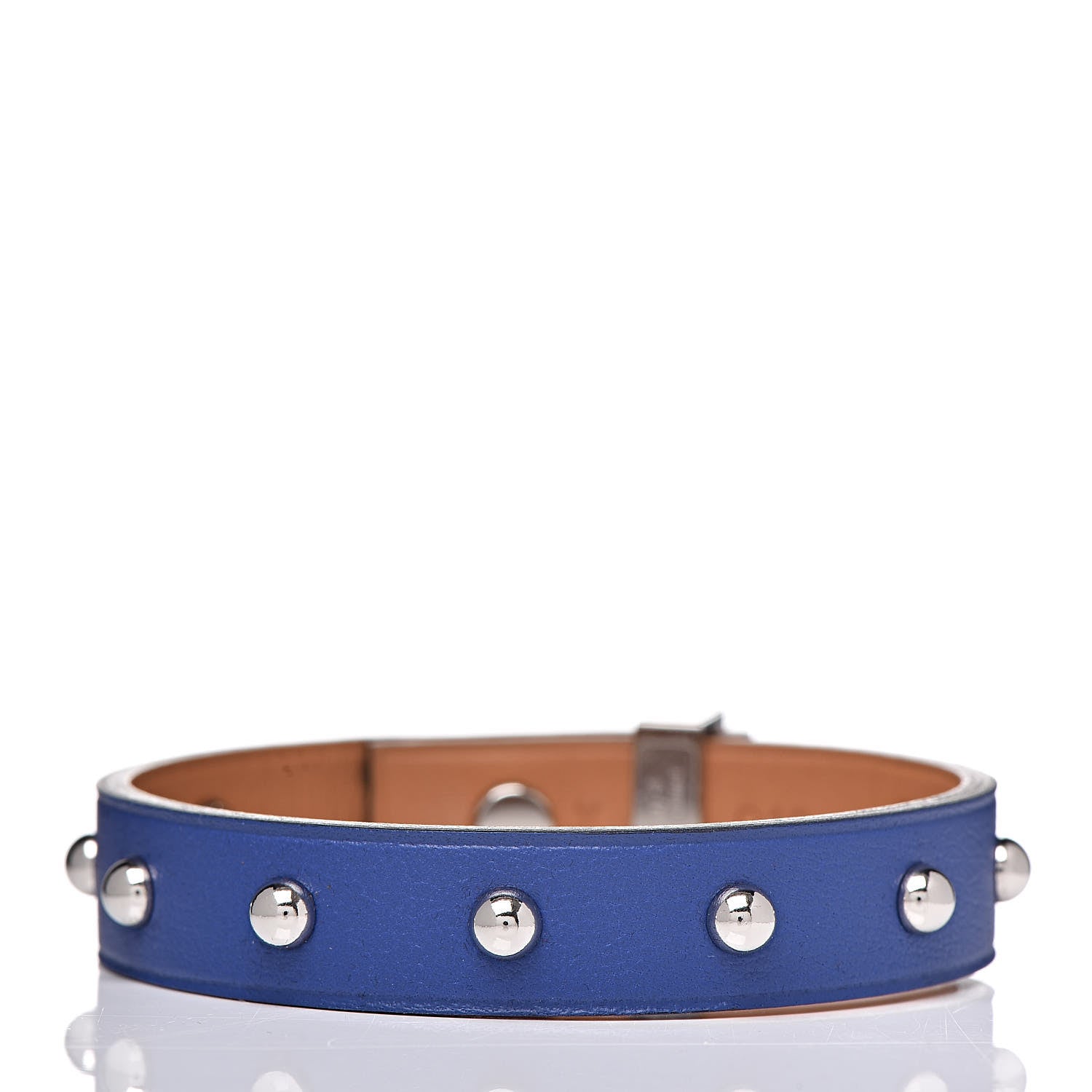 Hermes Swift Mini Dog Clous Ronds Bracelet T3 Bleu Electrique 3 of 5