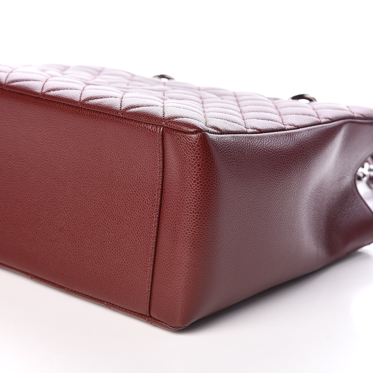 Chanel Caviar Quilted Grand Shopping Tote GST Dark Burgundy 10 of 11