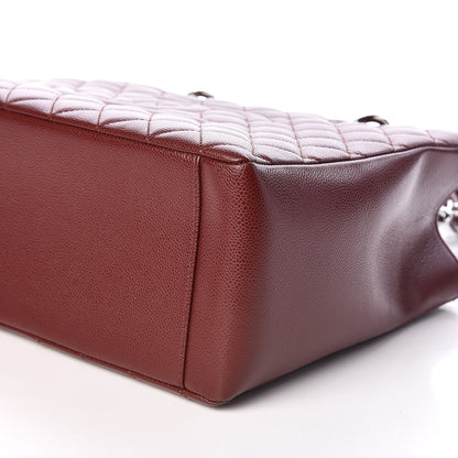 Chanel Caviar Quilted Grand Shopping Tote GST Dark Burgundy 10 of 11