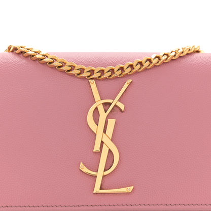 Saint Laurent Grain De Poudre Small Monogram Kate Satchel Dark Rose 7 of 12