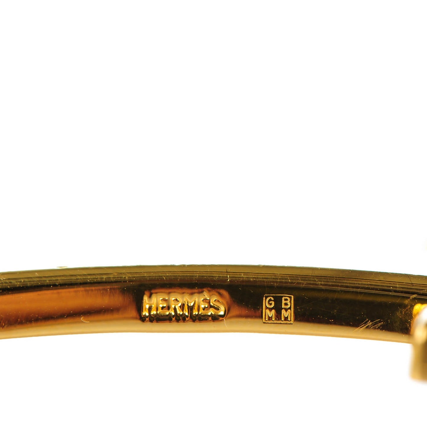 Polished 32mm H Belt Buckle Gold