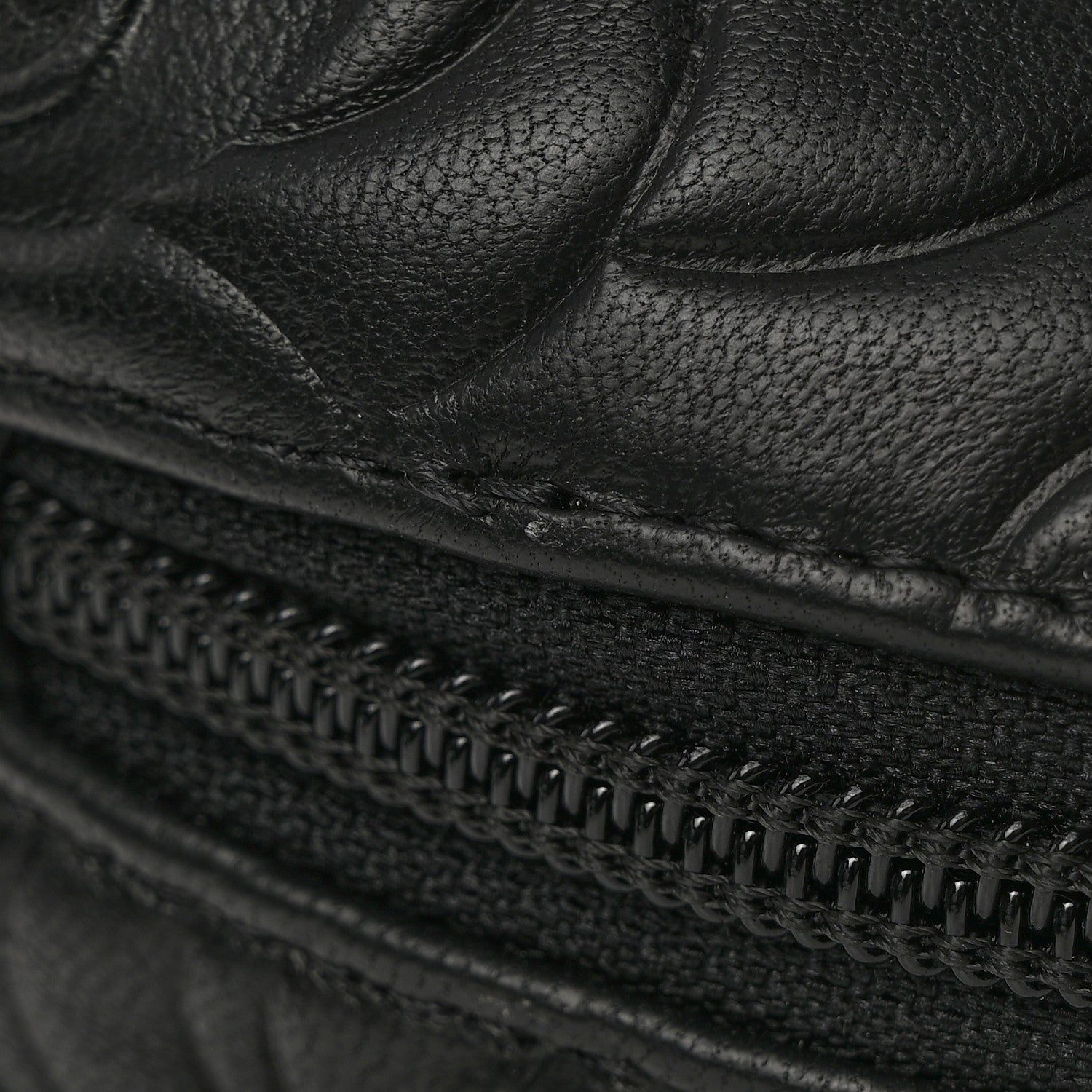 Chanel Lambskin Camellia Embossed Cosmetic Case Black 11 of 12