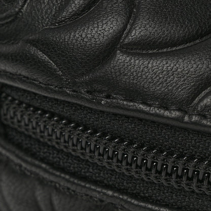 Chanel Lambskin Camellia Embossed Cosmetic Case Black 11 of 12