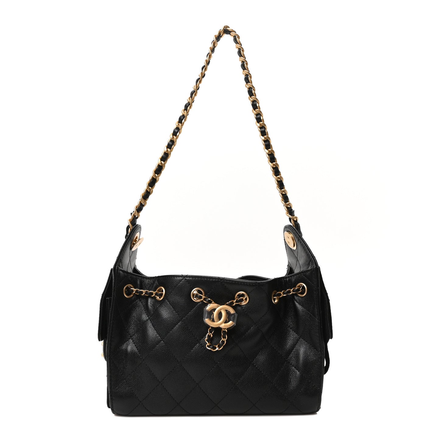 Caviar Quilted Mini Chanel 25 Handbag Black
