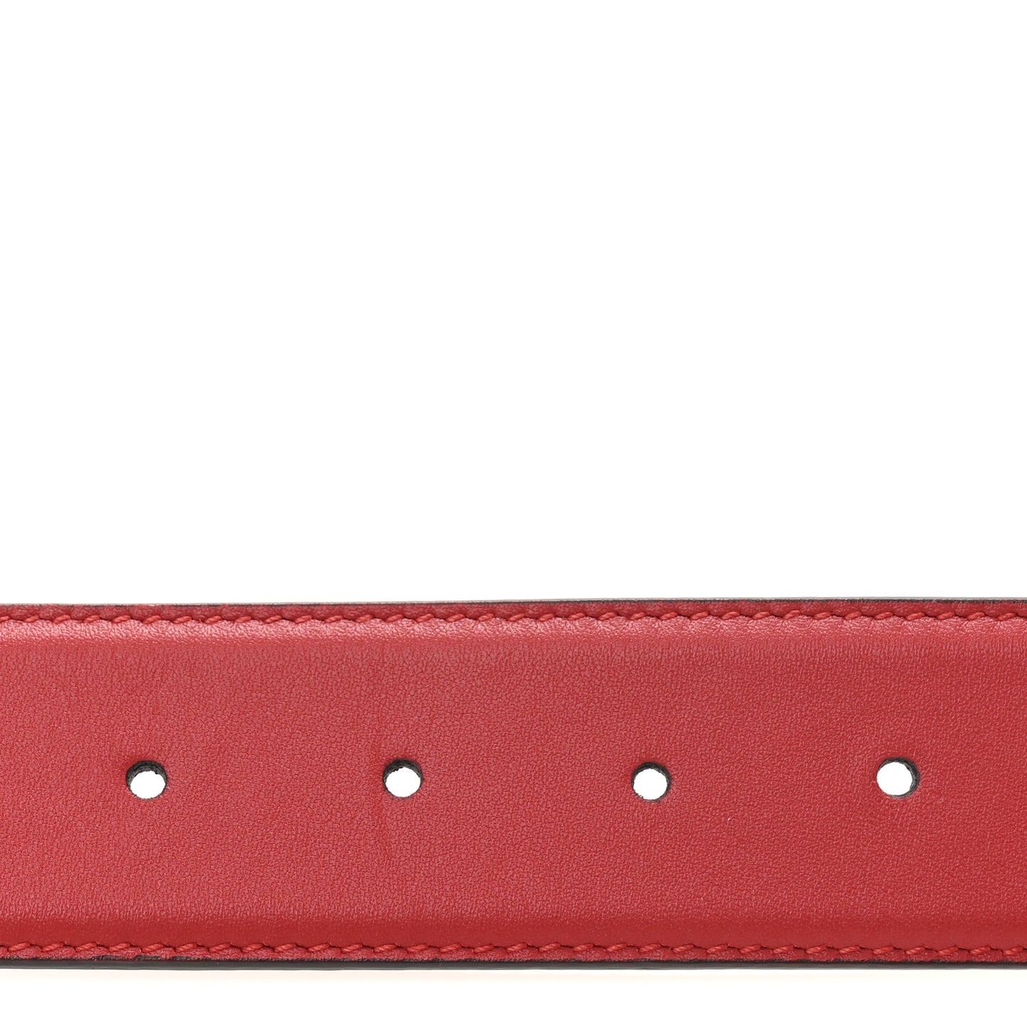 Moon Calfskin Interlocking G 37mm Belt 110 44 Vibrant Red