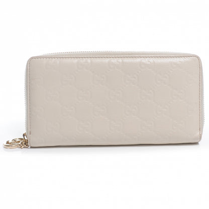 Gucci Guccissima GG Pierce Zip Around Wallet White 1 of 7