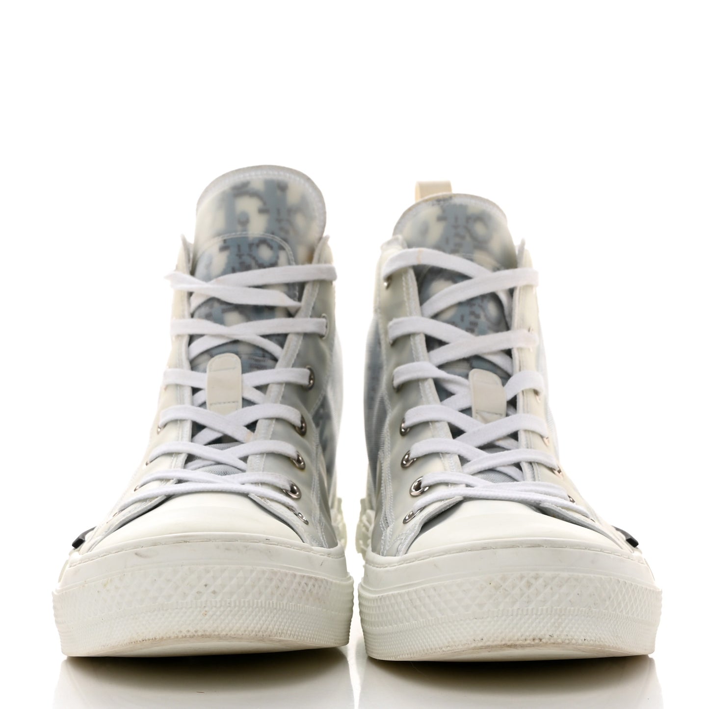 Technical Canvas Oblique Pixel Mens B23 High Top Sneakers 42 Beige Blue