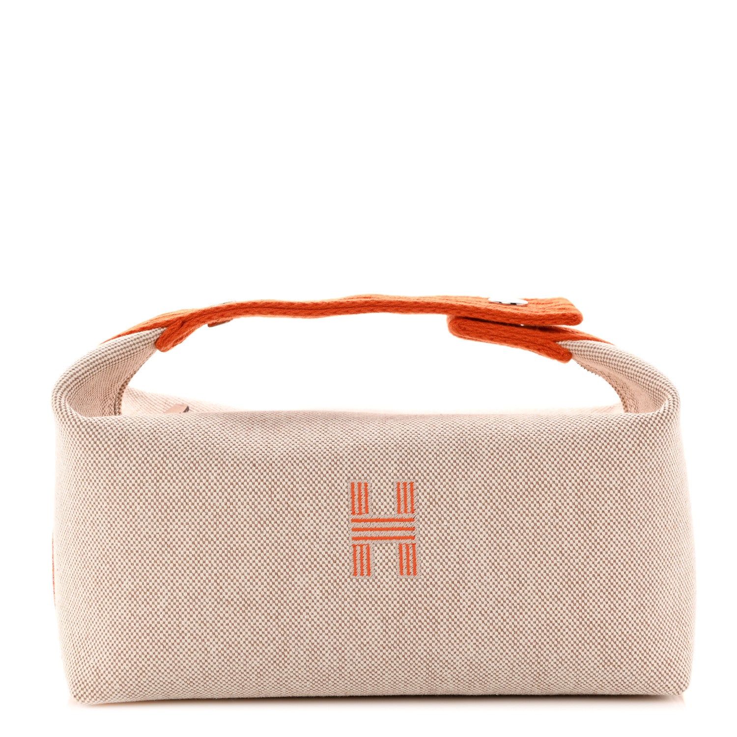 Hermes Canvas Small Bride-A-Brac Pouch Natural Orange 1 of 7